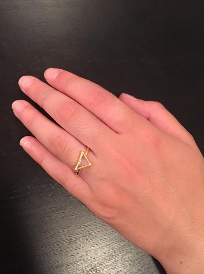 Calderi Triangle Crystal Ring