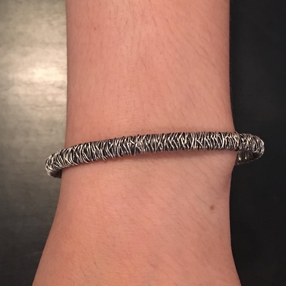 Chaos Silver Bangle