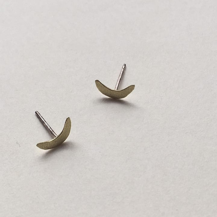 Crescent Mini Gold Earrings