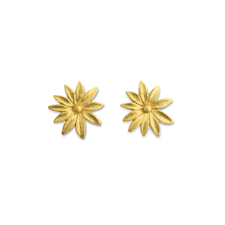 Dahlia Mini Gold Earrings