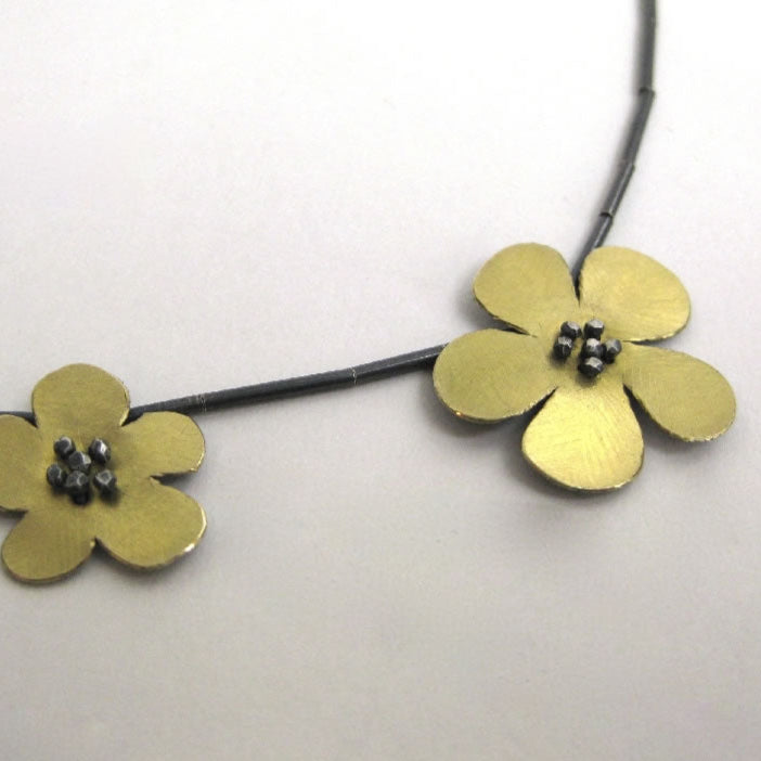 Daniel Flower 3 Flower (All-Gold) Necklace