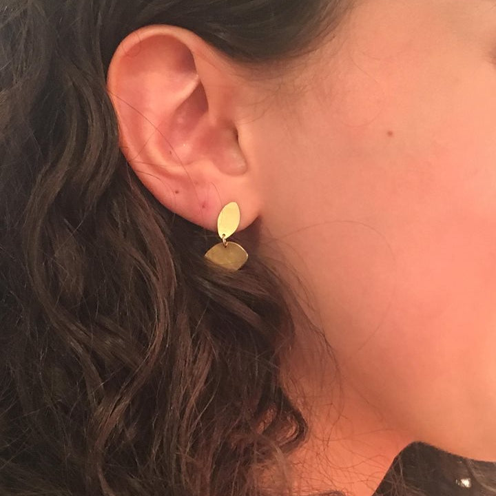 Dia Short Gold Earrings