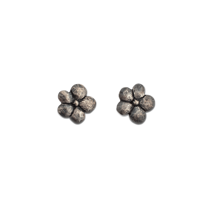 Dogwood Mini Silver Patina Earrings