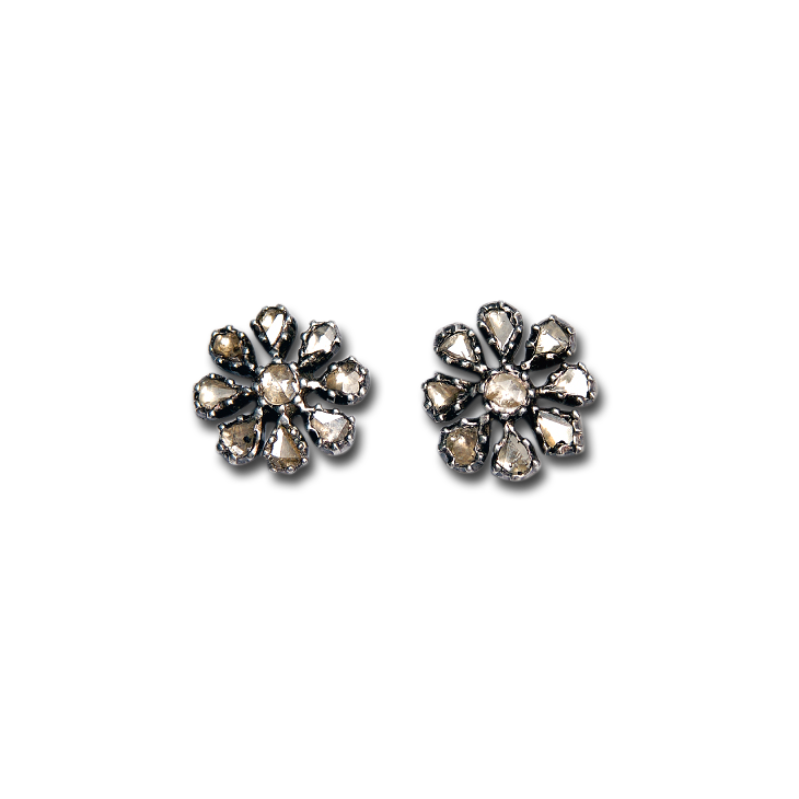 Flower Foil Stud Earrings