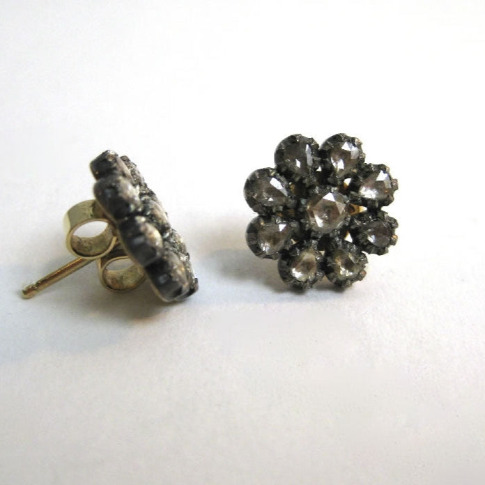 Flower Hinge Hook Earrings