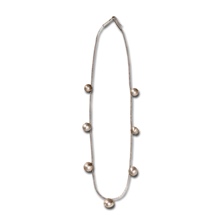 Fragment 7-Cup Silver Necklace