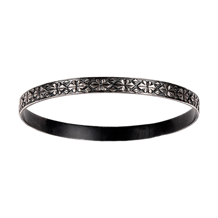 Frieze Silver Bangle