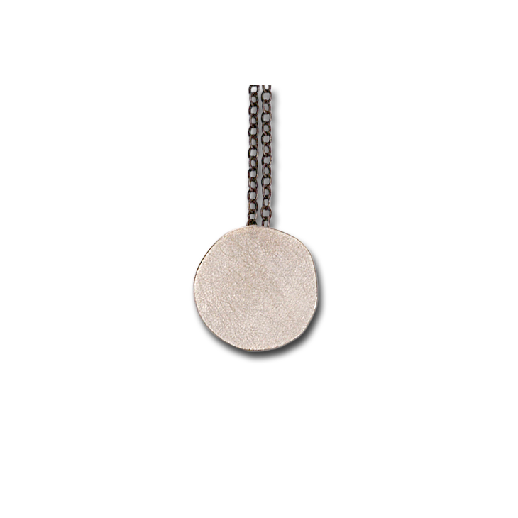 Full Moon Silver Pendant Necklace