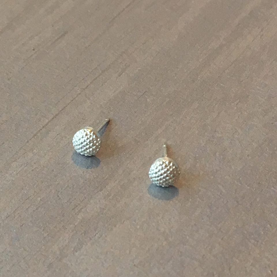 Honeycomb Mini Silver Earrings