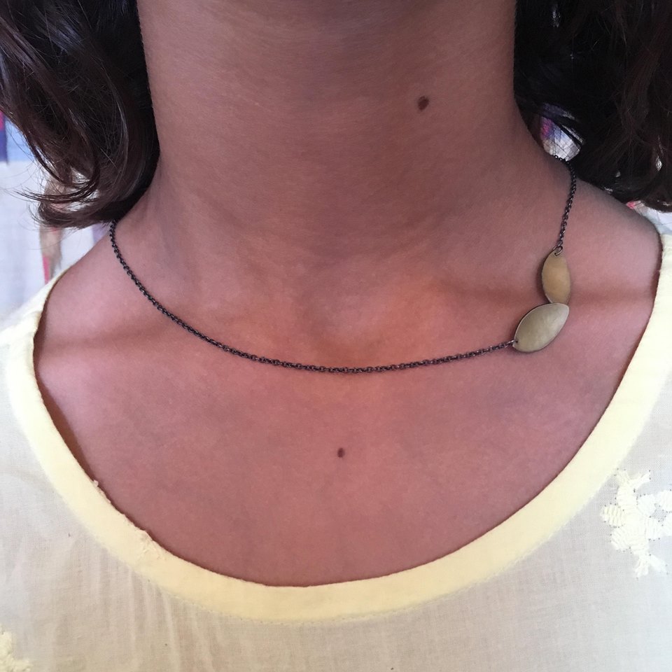 Ixora Gold Clasp Chain (Patina) Necklace