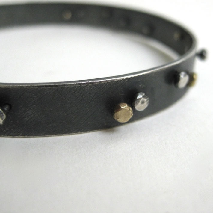 Jude Wide Gold-Silver Bangle