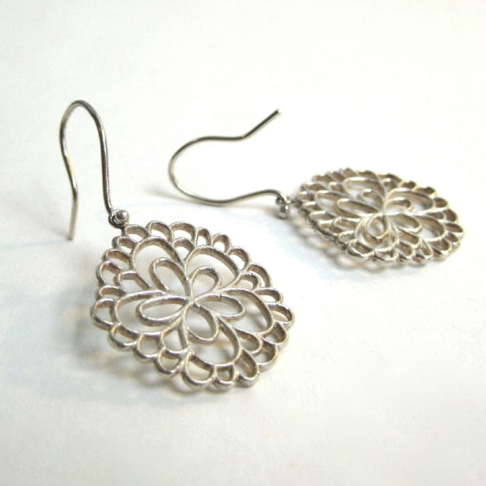 Kellie Flower Large Swing Hook Earrings