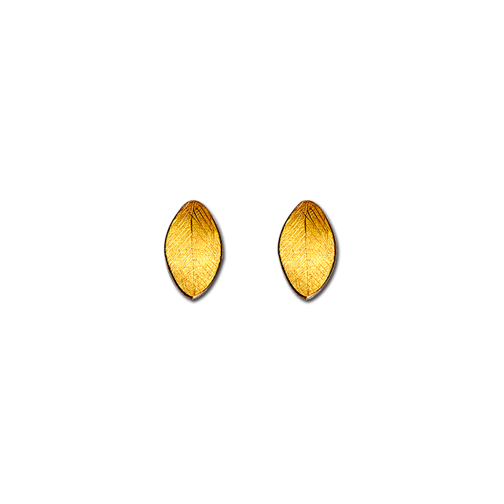 Leaf Gold Small Earrings