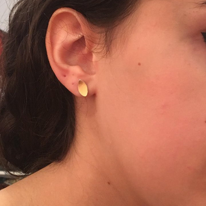 Leaf Gold Small Earrings