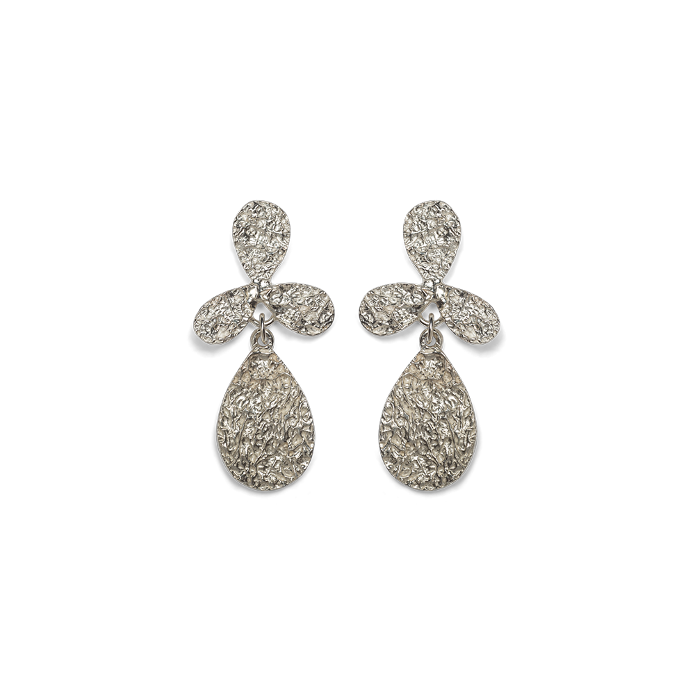 Leda Trefoil Teardrop Earrings