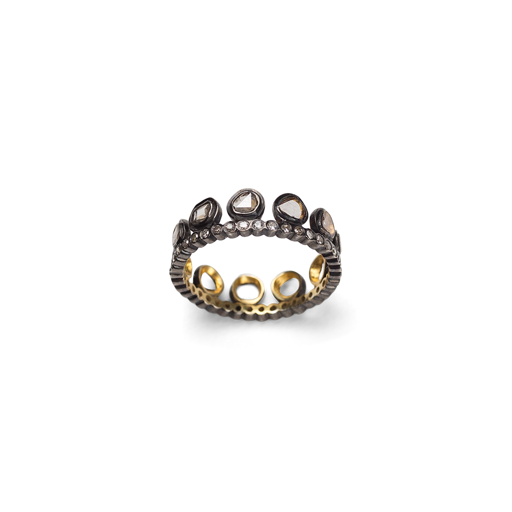 Lucie Dotted Crown Diamond Ring