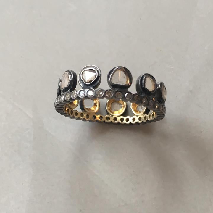 Lucie Dotted Crown Diamond Ring