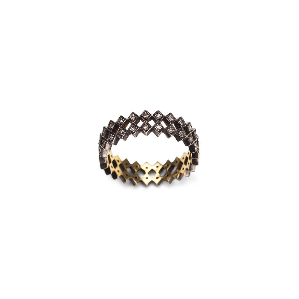 Lucie Double Row Diamond Ring