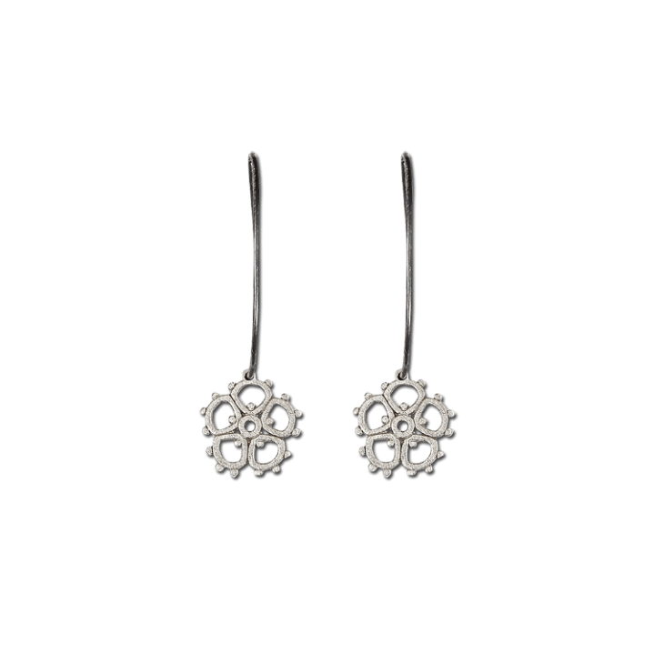 Madeline Small Flower Swing Hook Earrings