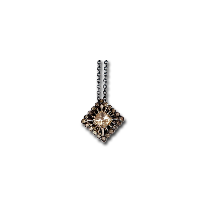 Misha Diamond Square Large Pendant