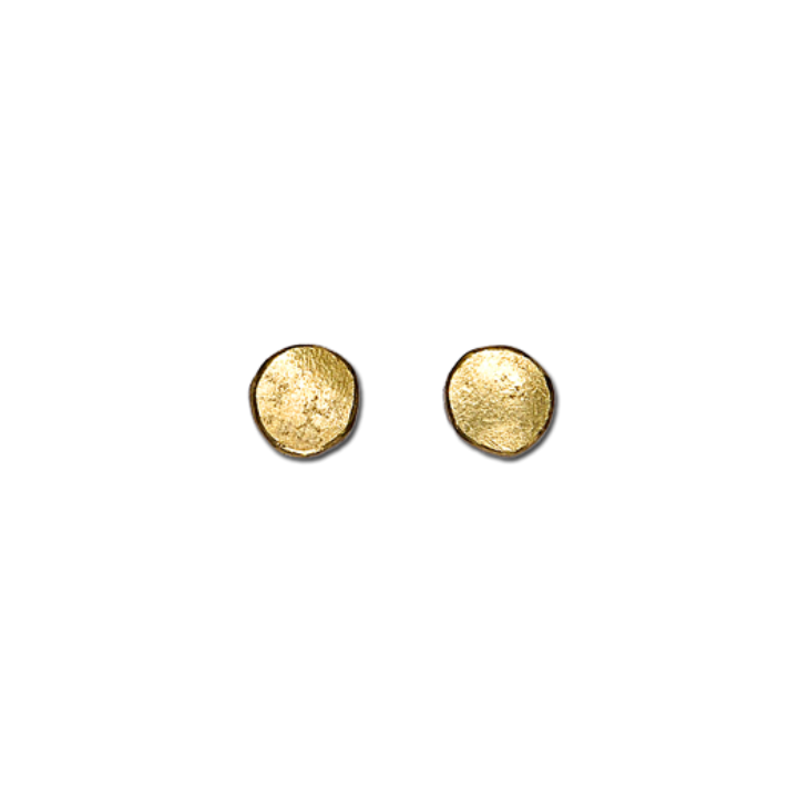 Paper Irregular Gold Medium Stud Earrings