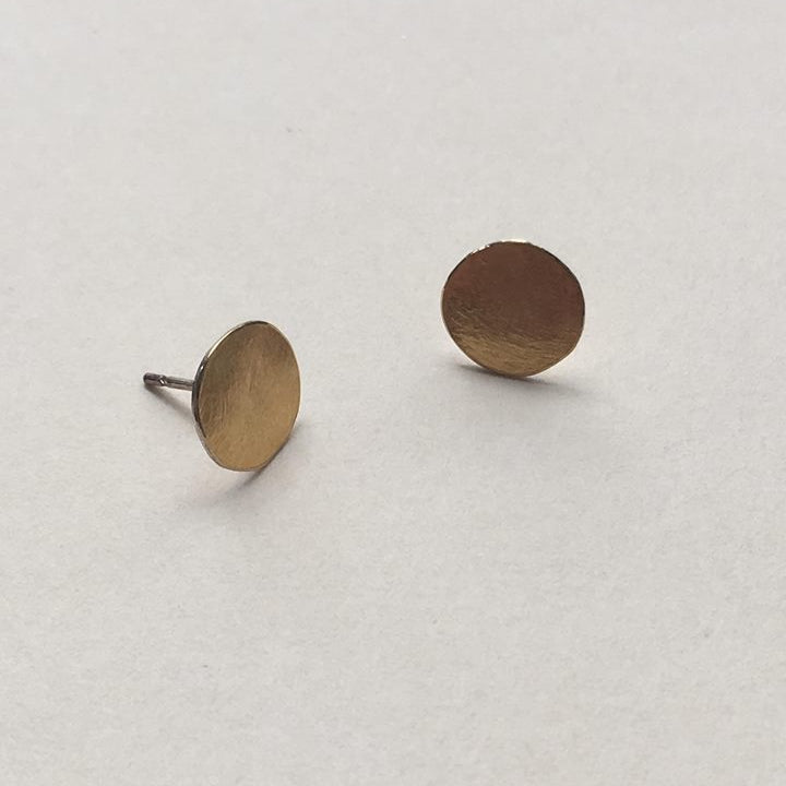 Paper Irregular Gold Medium Stud Earrings