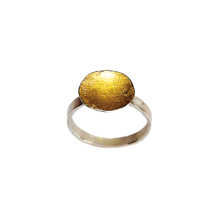 Paper Crown Large Gold Flat Shank Ring