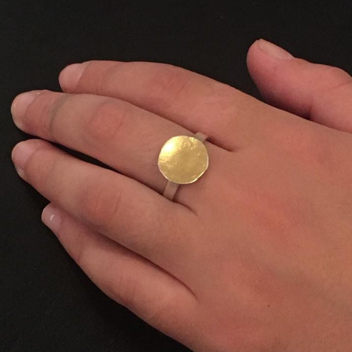 Paper Crown Large Gold Flat Shank Ring