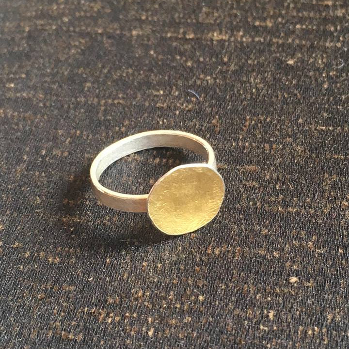 Paper Crown Large Gold Flat Shank Ring