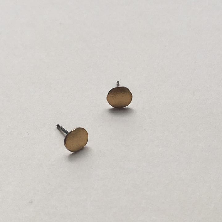 Paper Irregular Gold Small Stud Earrings