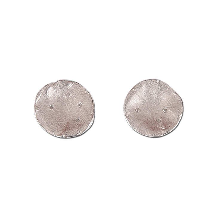 Parchment Large Diamond Stud Earrings