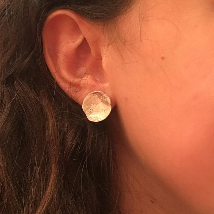 Parchment Large Diamond Stud Earrings