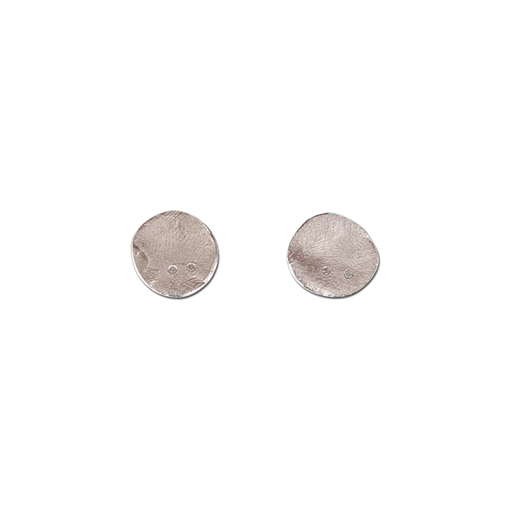 Parchment Medium Diamond Stud Earrings