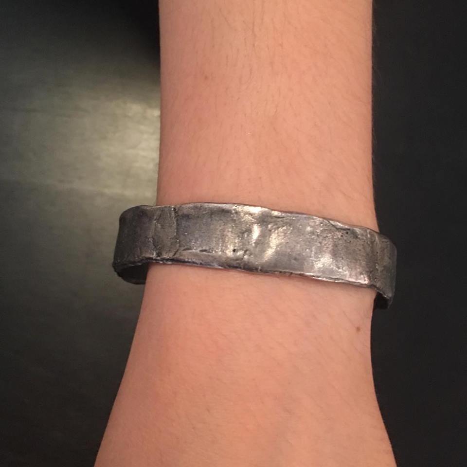 Parchment Wide Bangle (Patina)