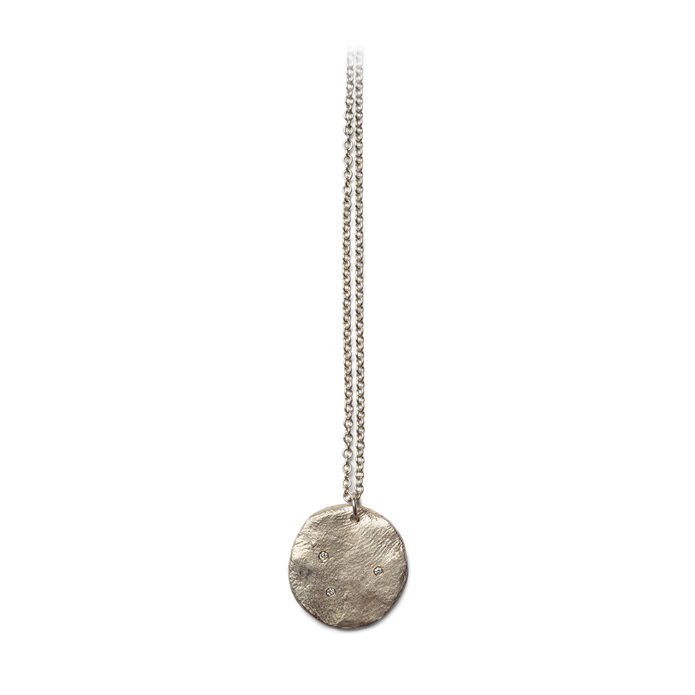 Parchment Round Diamond Pendant