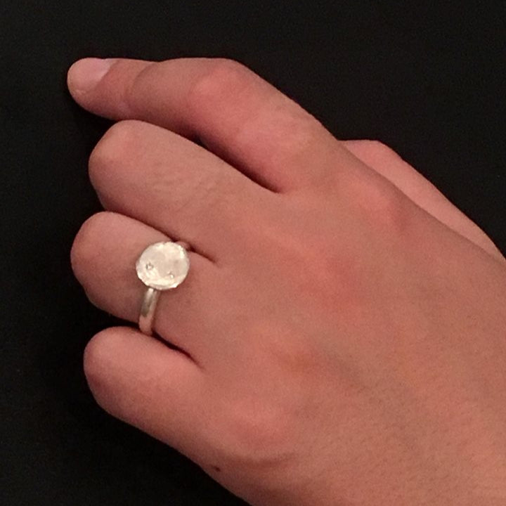 Parchment Small Diamond Ring