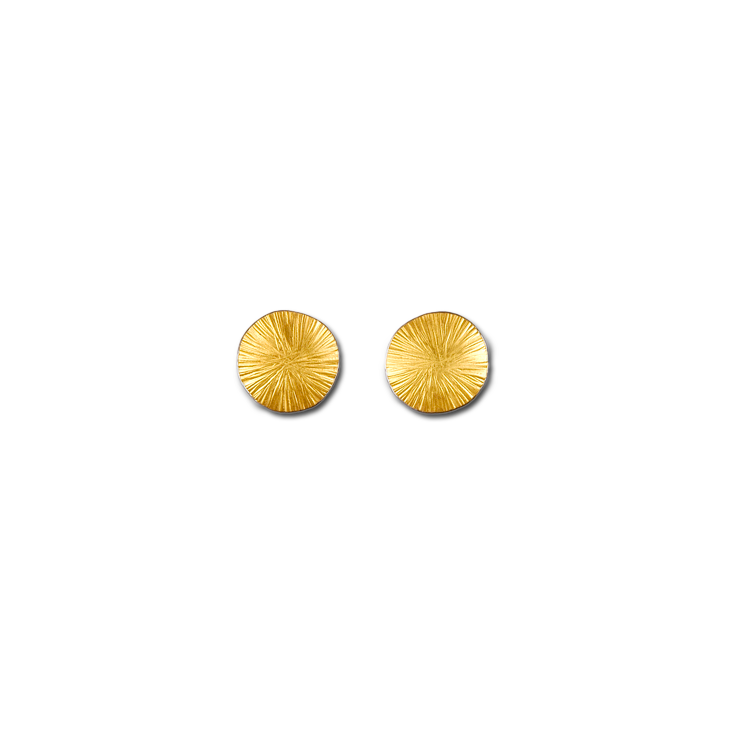 Peacock Extra Large Gold Stud Earring