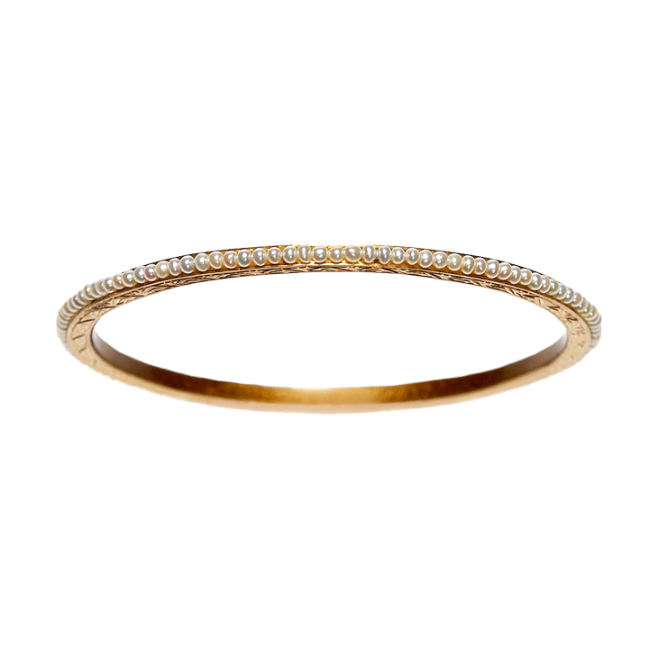 Pearl Gold Bangle