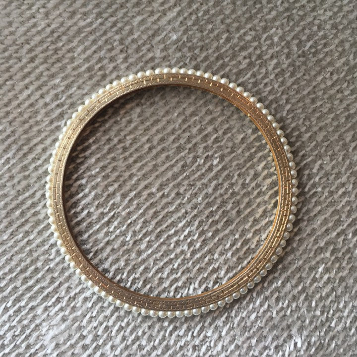 Pearl Gold Bangle