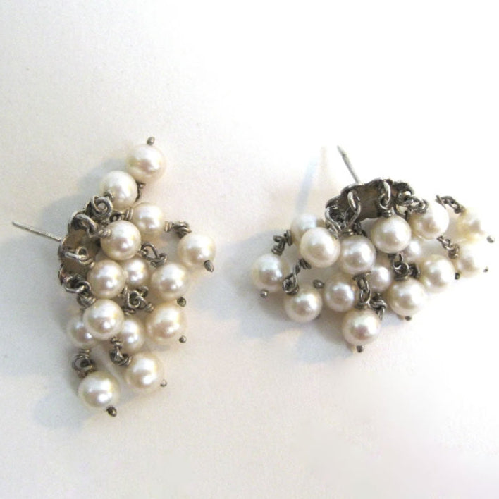 Pearls Deco Large Earrings