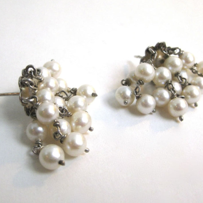 Pearls Deco Large Earrings