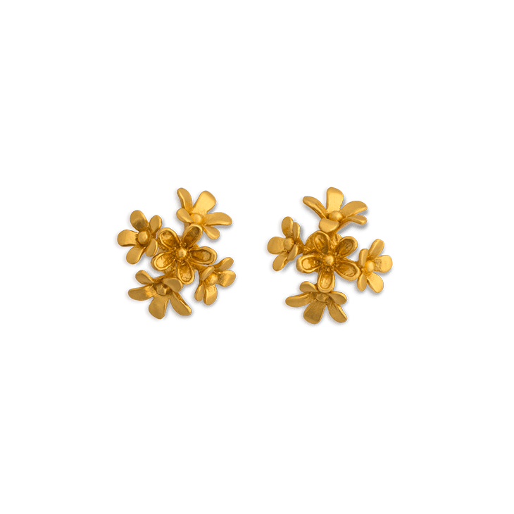 Plumeria 5-Cluster Stud