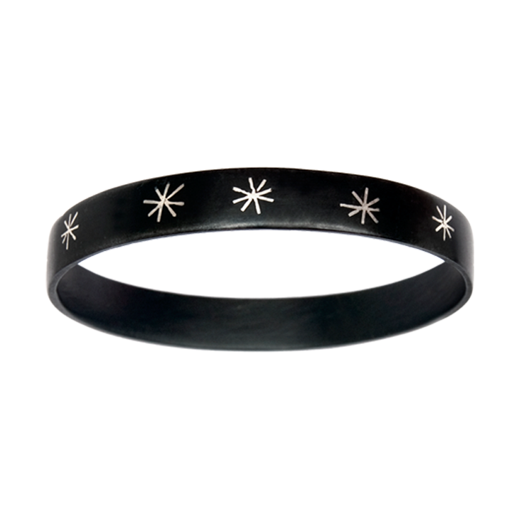 Raj Star Inlay Thin Bangle