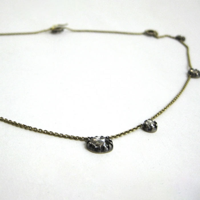 Rose 9-Diamond Chain Necklace