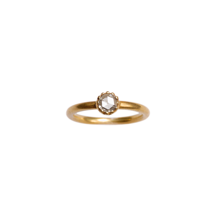 Solitaire Gold Small Ring