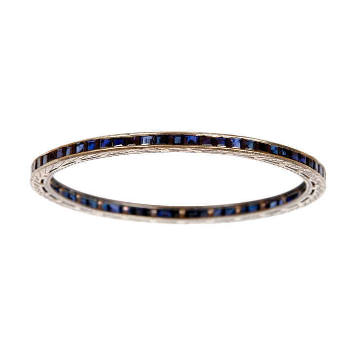 Sophia Blue Straight Bangle