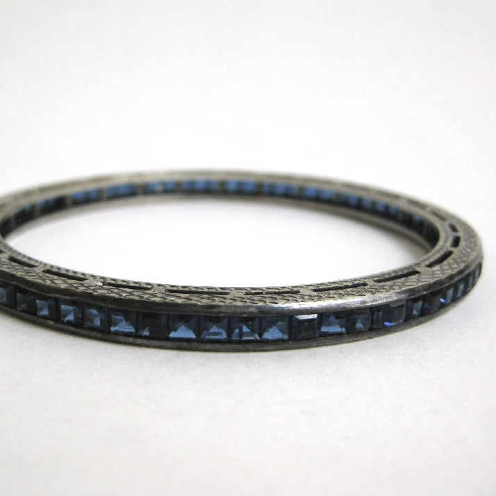 Sophia Blue Straight Bangle