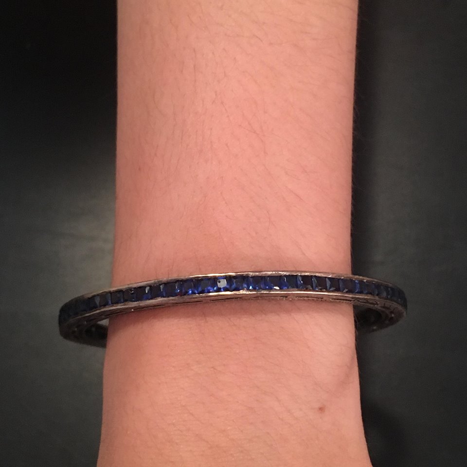 Sophia Blue Straight Bangle