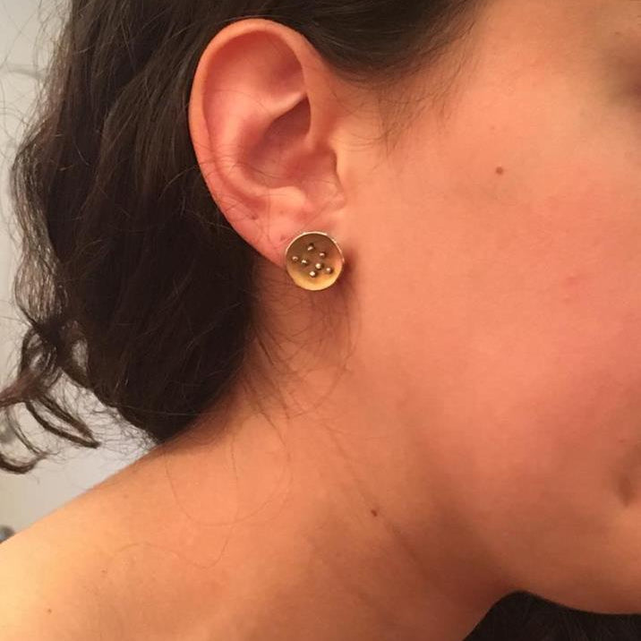 Spangles Gold Medium Earrings