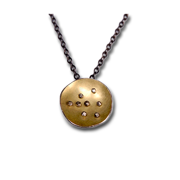 Spangles Gold Pendant Necklace